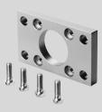 Accessories Flange mounting FNC 1 5 3 63 Materials: Galvanised steel Free of copper and PTFE RoHS-compliant ++ = plus x clamping stroke length Dimensions and ordering data For E FB MF R TF UF ZF CRC