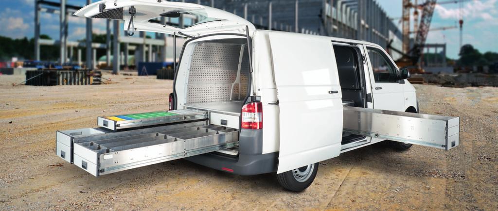 Just like our original van racking system, the new underfloor storage solution is made from 100% aluminium.