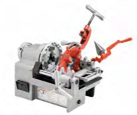 Threading Machines 1215 Threading Machine, lightweight design. One-piece aluminum housing. Two easy-to-use carrying handles. Integral foot switch hanger. ful motor and transmission.