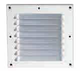 67 Side wall ventilation grille Made of aluminium Opening, side wall ventilator, large: 100 cm² Opening, side wall ventilator, small: 50 cm² Supplied with seal 101022 101023 Part no.