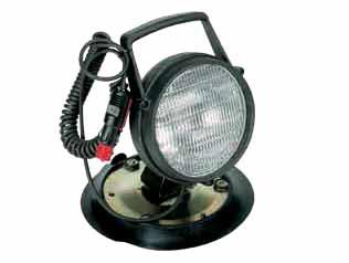 ALUCA Worklight 12 V / 55 W With integrated handle and magnetic foot spiral power cord coiled cable with 12 V connector Connection to 12 V socket or cigarette lighter Part no. Dia.