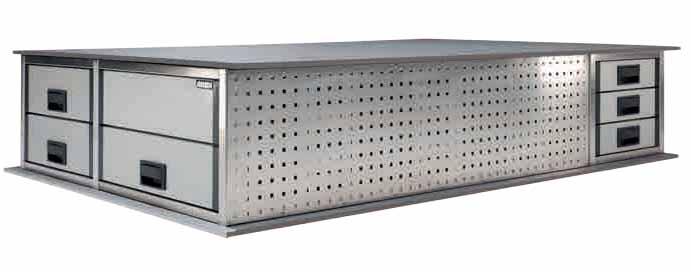 ALUCA dimension2 - System overview ALUCA dimension2 offers you countless possible combinations 6 drawer heights 4 unit widths 8 unit depths Unit depth Unit width Drawer height Drawer (mm) (mm) (mm)