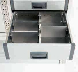 ALUCA - Dividing system for drawers Divider sets Each set divides a drawer Additions and changes can be made to the subdivisions by adjusting the dividers in the grid Part no. Fig.