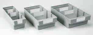 Shelf unit bins Shelf unit bins Made of polypropylene (PP), light grey Incl.