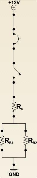 A series-parallel circuit works by inserting a resistor in series with a parallel network.