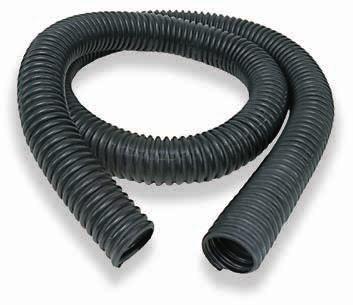 AUTOMOTIVE HOSE Our crush-proof garage exhaust hoses are now all 11 feet long and feature a thicker wall for increased life. Sizes up to 4 have tapered screw-together ends instead of cuffs.
