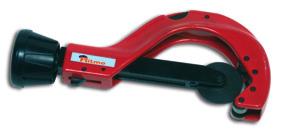 The TC 108 and T1 pipe cutters (with special blades) can cut Copper (Cu) and