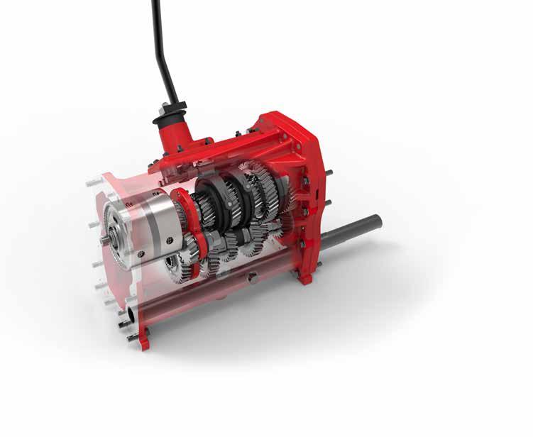 GEARBOX Long service life The gearbox has been designed with an emphasis on simple operation, a logical gearshift pattern, low losses at high power transmission, and an outstanding service life based