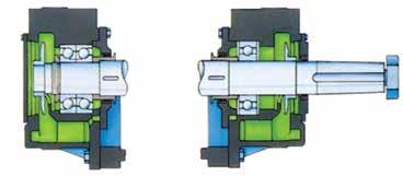 3600 i-frame Optional Features for Application Flexibility Bearing Arrangements Oil lubricated ball radial and duplex thrust bearings are