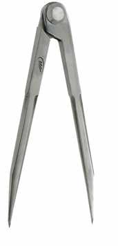 0301 Precision dividers With a rivetted hinge Hardened needle shaped ground points 150 0301 001 175