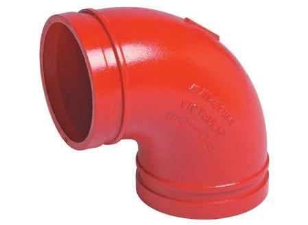 Fittings No.10 90 Deg. Elbows, Red/Orange Standard fitting pressure ratings as rating of installed coupling No.10 90 Deg. Elbows, Galvanised Standard fitting pressure ratings as rating of installed coupling No.