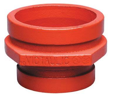 Fittings No. 50 Concentric Reducers, Red/Orange Standard fitting pressure ratings as rating of installed coupling No.