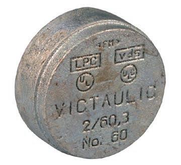 Fittings No. 60 Caps, Galvanised Standard fitting pressure rating as rating of installed coupling No.