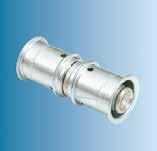 METAL PRESS FITTINGS Metal Press Coupling Multitubo tin-plated brass press-fit straight coupling with press sleeves and inspection windows to ensure correct installation.