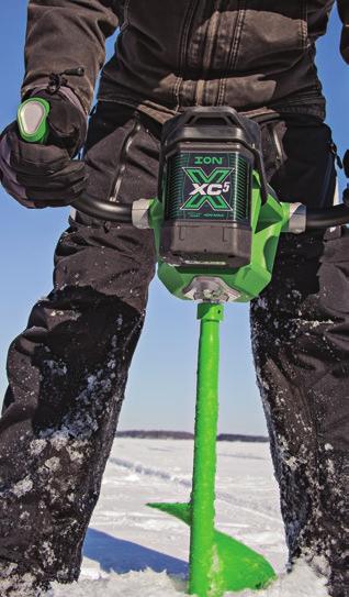 ION X 8 10 The ION X powerhead and handlebars feature a slim re-design giving you better control in tight situations. Narrower handlebars grant easier access to drill in the corner of your shelter.