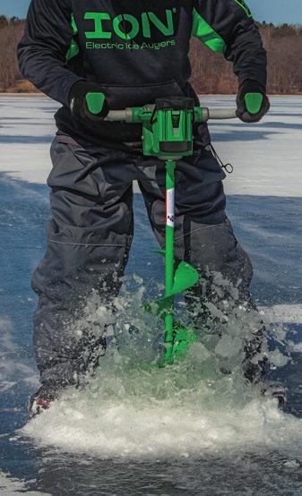 ION 6 8 The world s first high-performance electric ice auger! ION has quickly become the most popular auger on the ice, thanks to its reliable power, flawless performance, and game-changing features.
