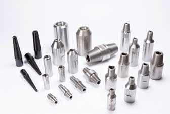 COUPLINGS AND ADAPTORS Couplings and adaptors are manufactured in hardened steel, stabilized at 85 to 100 kg/mm.