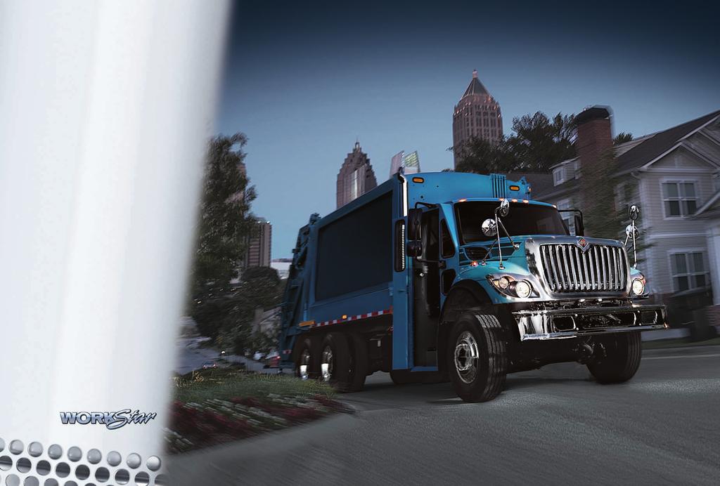 A tough way to make a living needs an even tougher truck. It picks up the garbage countless times a day. And the International WorkStar makes it look easy.