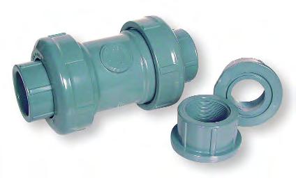 Spears True Union Check (Non-Return) Valve Description: In-line cone check valve Mounting: In a vertical position Maximum Fluid Pressure at 20 C: Sizes up to 2-16 bar; sizes 2 1 /2 to 6-10 bar End