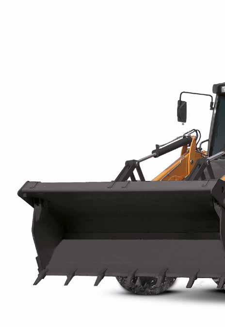 MAIN REASONS TO CHOOSE THE T-SERIES IN-LINE BACKHOE GEOMETRY - Higher visibility thanks to the narrower frame, high stress resistance due to balanced effort distribution along the boom.