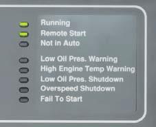 Manual run/stop control switch - When the mode control switch is in the manual position and the manual/run/stop switch is pressed, the generator set will start, bypassing time delay start.