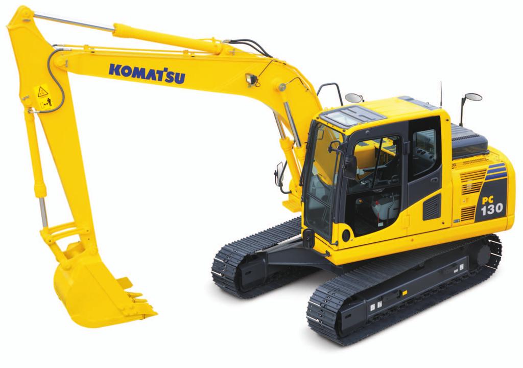 H YDRAULIC E XCAVATOR WALK-AROUND Ecology and Economy Features Low emission engine A powerful, turbocharged and air-to-air aftercooled Komatsu SAA4D95LE-5 provides 68.4 kw 91.7 HP.