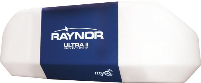 Limited Lifetime Motor Warranty -5 Year Parts Raynor Ultra II - The Perfect Match for Your 3/4 Horsepower, Chain Operation Designed to handle even the heaviest StyleView doors, the Raynor Ultra II
