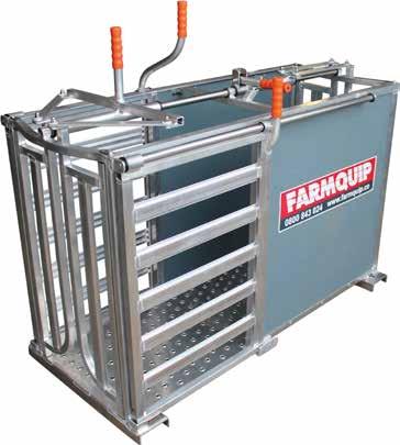 Manual Alloy Sheep Weigh Crate STANDARD FEATURES 3 way drafting Alloy Construction Tri board lining Loadbar mounts