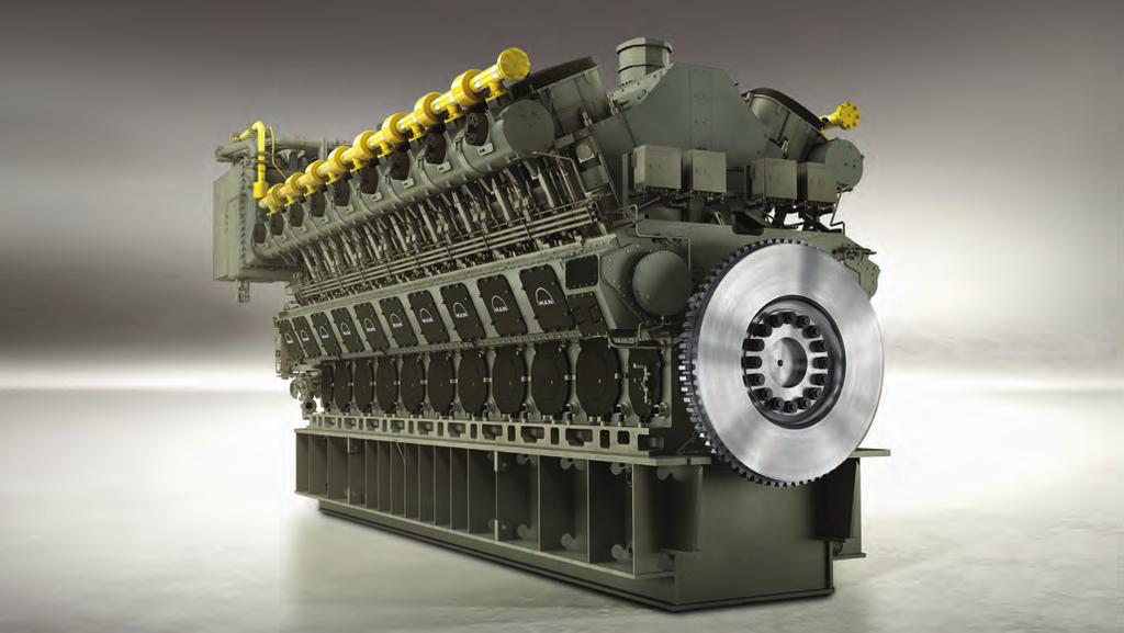 ENGINES MAN 51/60 G The 51/60 G boasts clean combustion, high efficiency, and comparatively low carbon dioxide emissions, combined with the lower economics of natural gas.