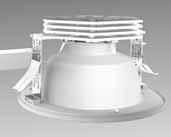 reduction according to current DIN-EN 12464-1 standard; toolless reflector assembly via snap in spring system.