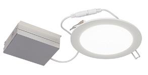 Downlighting Flat Downlight 4" and 6" round aperture Philips Lightolier LED flat downlight provides an easy and quick downlight solution without the traditional frame and reflector.
