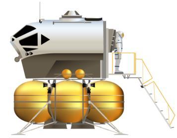 1 m Lander Dry Mass (with SEV) 7.0 t 6.2 t 5.9 t 5.8 t Propellant Mass 13.4 t 16.5 t 17.5 t 18.