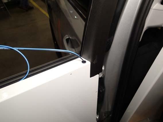 Double check the hinge down / window cleaning feature by removing the four (4)
