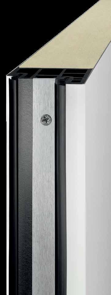 PROGRAMME OVERVIEW Steel / aluminium entrance door Thermo65 Door leaf The high-quality Thermo65 doors are equipped with a solid 65-mm-thick steel door leaf with a leaf profile on the inside and a