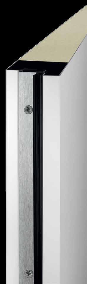 Steel / aluminium entrance door Thermo46 Door leaf All Thermo46 doors are equipped with a solid, 46-mm-thick interior and exterior steel door leaf with internal leaf profile and thick rebate design.