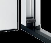 Leaf profile The leaf profile made of composite material has a thermal break and is very stable, ensuring that the door leaf never warps.