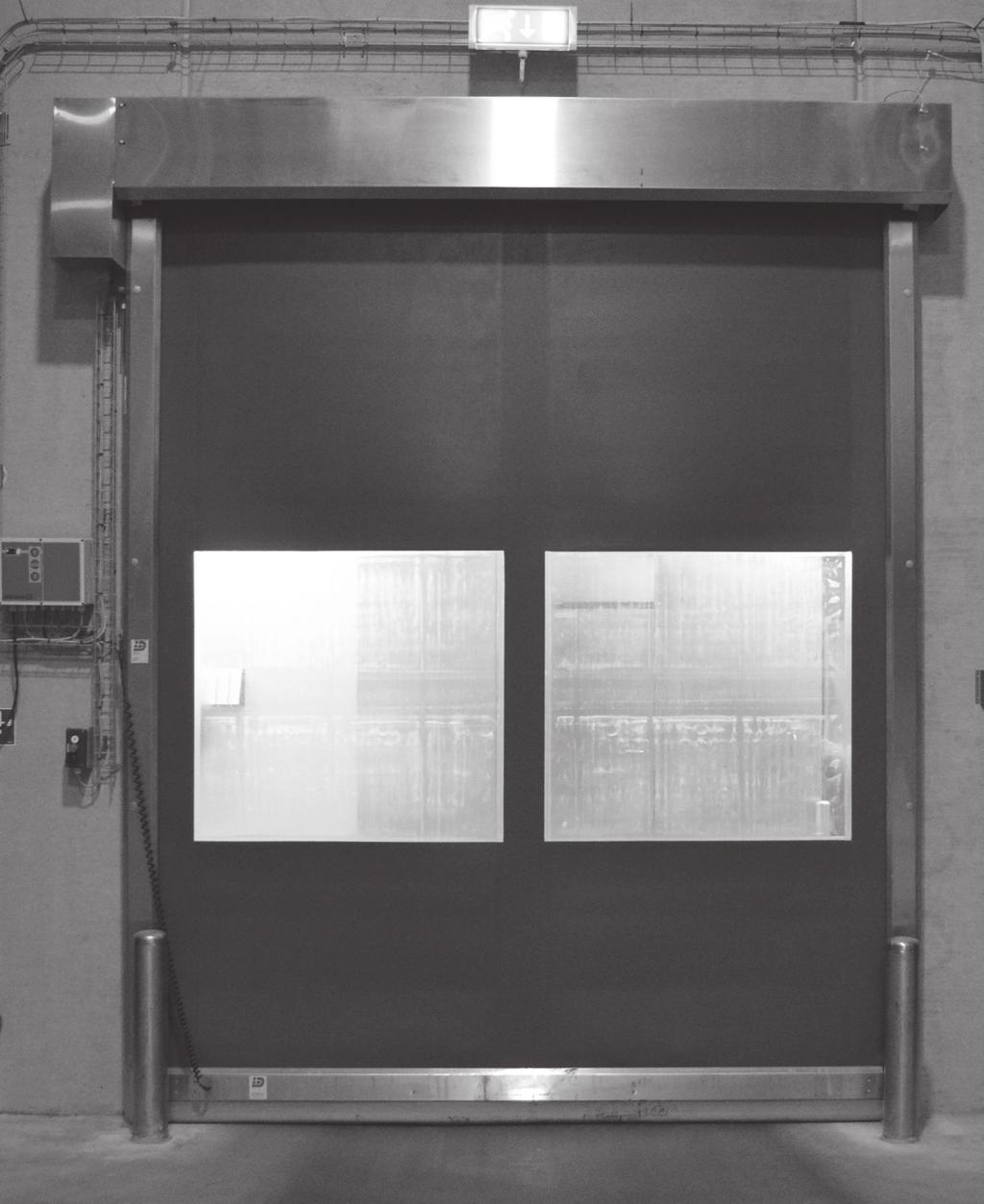 High Speed Roller Doors - Cold Rooms, insulated, 7 mm TECHNICAL SPECIFICATIONS: DIMENSIONS Max. 3500 x 3500 mm.