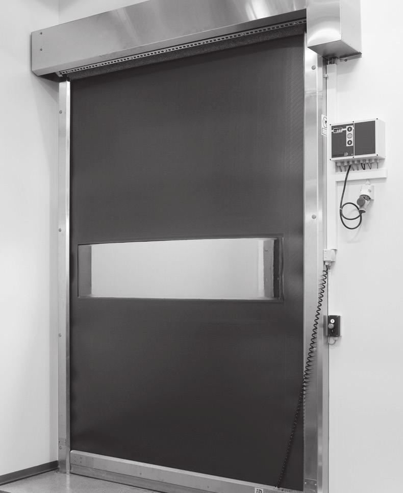 High Speed Roller Doors - Freezer Rooms, insulated, 7 mm TECHNICAL SPECIFICATIONS: DIMENSIONS Max. 4000 x 4000 mm.