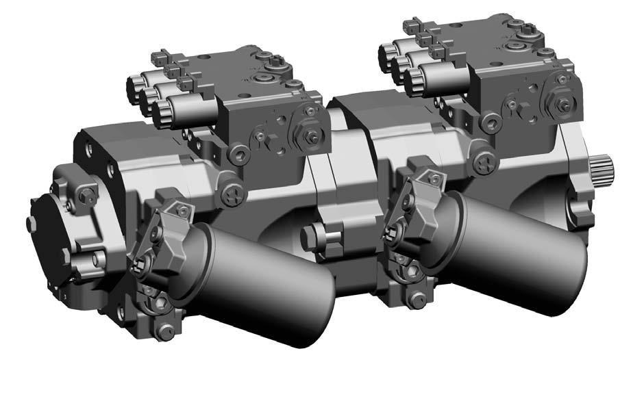 Dimensions. Tandem pumps Tandem pumps are created by connecting individual HPV units in series, with the pumps arranged by capacity.