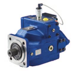 An electrohydraulically controlled axial piston pump is controlled by a variable-speed drive.