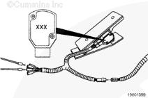 Turn keyswitch OFF. Install the breakout cable, Part Number 3824892, to the SSS. Do not connect the breakout cable to the OEM harness.