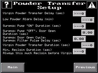 From the Setup Menu, touch the Transfer button.