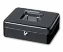 Popular BURG-WÄCHTER cash box with cylinder lock, flush handle, concealed hinge. With tray. Flat design. Art.-No.