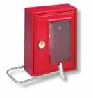 Key boxes Emergency key cabinet In an emergency case the key is ready to hand. Red-varnished key cabinet. (RAL 3020 traffic red), 1 key hook.