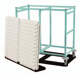 to each side of the trolley to support a wide range of accessories (see options) 100/160mm deep translucent high impact plastic trays with integral handle (max load per tray 5kg) Each tray is