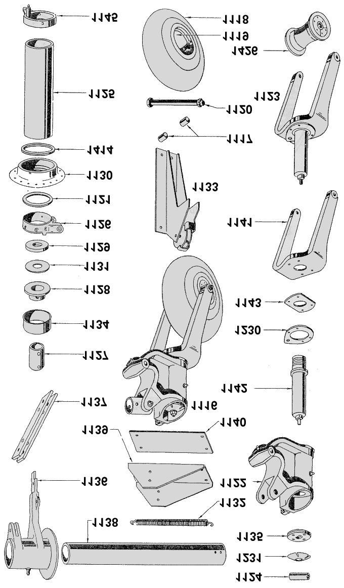 TAIL WHEEL 1116 YOKE AND FORK ASSEMBLY-TAIL WHEEL... 1122 Yoke Assembly-Tail Wheel... 1426 Wheel Assembly-Tail... 1123 Fork Assembly-Tail Wheel... 1141 FORK-TAIL WHEEL.