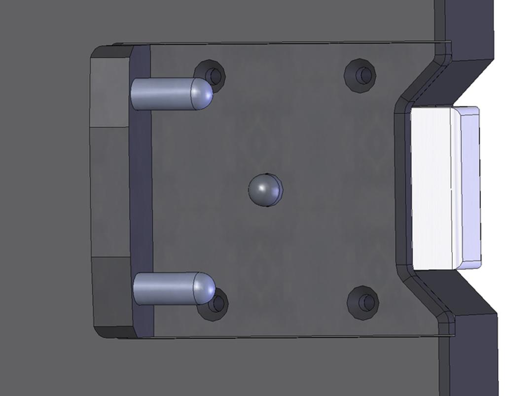 The second component is the overlay foot lock receiver that attaches to the CT table. See Figure 2.4.