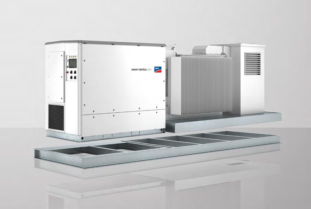 Sunny Central more power per cubic meter Power Plant Controller easy feed-in management Two power classes available: 2200 kva at 1000Vdc and 2475 kva at 1500Vdc Design with maximum integration.