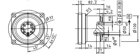 61 on-tolerated dimensions ±1mm 1) Check motor shaft fit. 2) Min./Max. permissible motor shaft length. Longer motor shafts are adaptable, please contact us. 3) The dimensions depend on the motor.