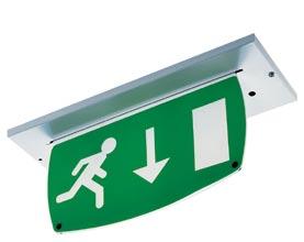 SECTION 10: page 11 1 0 : L U M E N E X E M E R G E N C Y L I G H T I N G Recessed LED Exit Sign Emergency Duration Emergency Lamp O/P Maintained Lamp O/P Construction Dimensions Weight Cable Entry